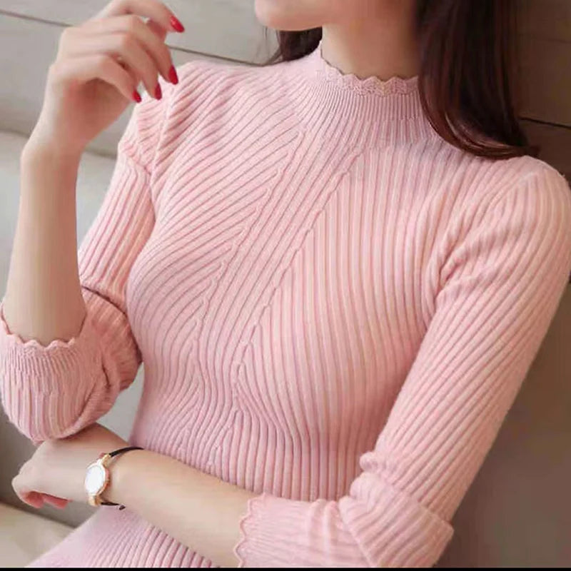 Pull au col montant pour femme